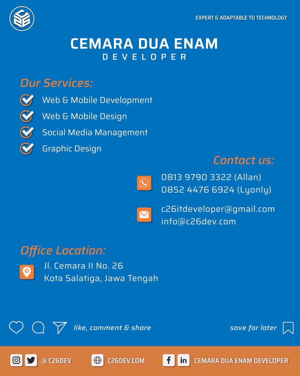 c26dev's tweet photo. #ITDeveloper #WebDeveloper #startup #MobileDeveloper #WebDesign #MobileDesign #AndroidBased #SocialMediaManagement #GraphicDesign #jasaweb #jasawebsite #jasabikinweb #webdevelopment #startup #desaingrafis #itsolution #uiux #uidesign #uxdesign #uidesigner #uxdesigner https://t.co/lq4Fwdcg75