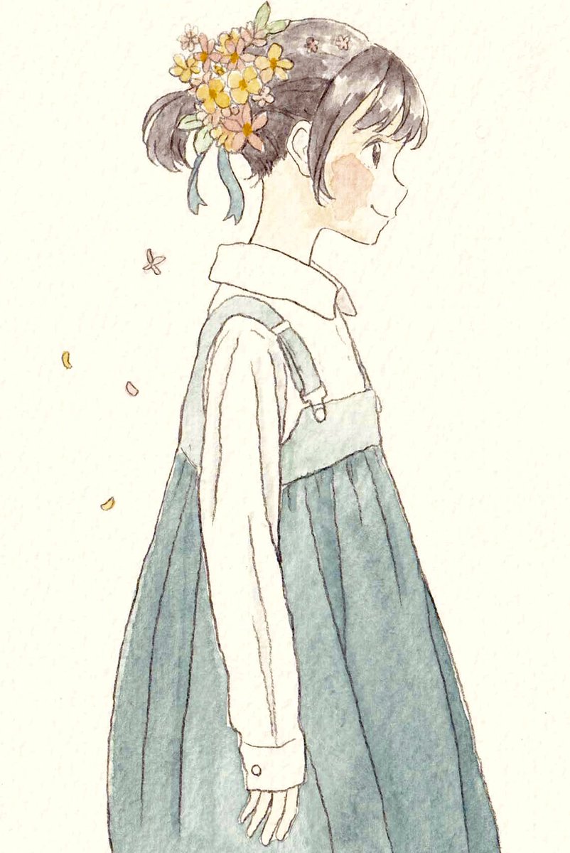 「花束ヘアー 」|うさこのイラスト