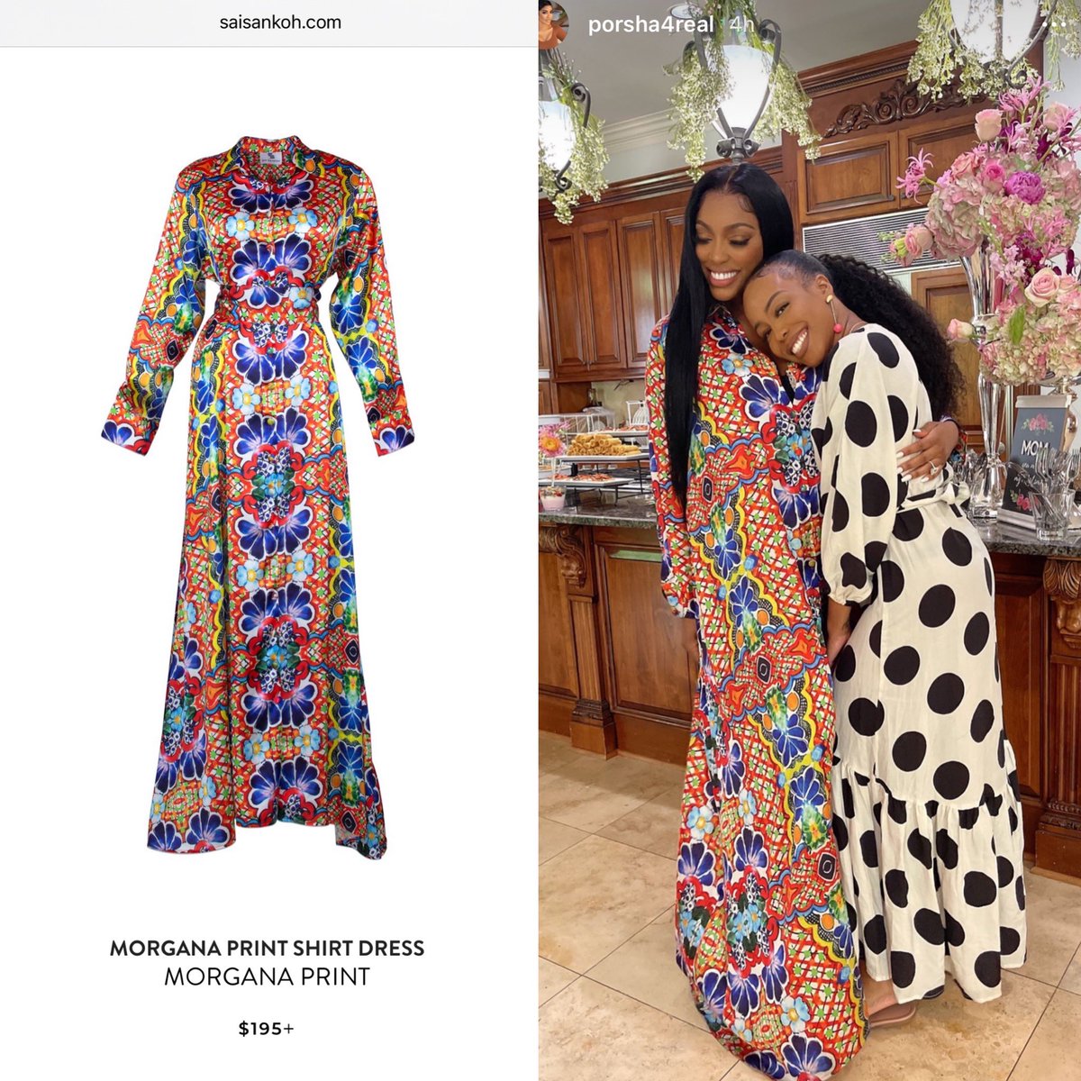 Saisankoh's tweet photo. @Porsha4real spotted in our #saisankoh Morgana print shirt dress #PorshaWilliams https://t.co/cEAkntrzac https://t.co/689sD9Td52