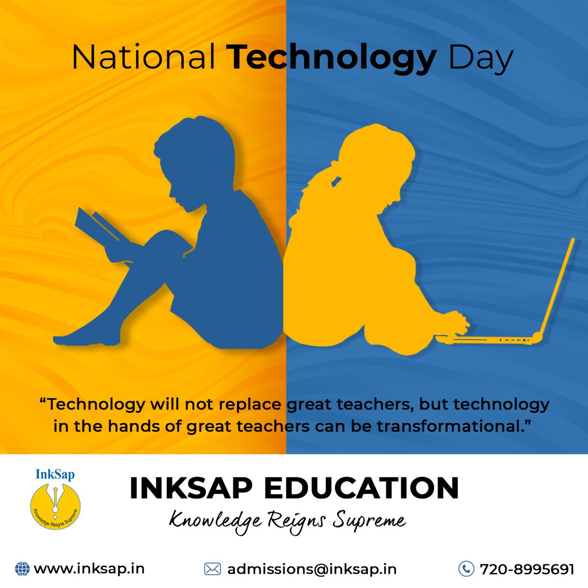 InksapEducation's tweet photo. "Technology will not replace great teachers,but technology in the hands of great teachers can be transformational."
#nationaltechnologyday
#inksapeducation #crashcourse #classx #cbseexam2021 #AITS #Exambooster #liveclasses #Elearningonline #onlinelearningapp #crashcoursecbse https://t.co/bCx0625oOs