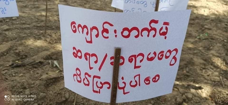 eainc2's tweet photo. Non-human anti-coup protest in Dikeoo  against the Military slavery education system .
#May11Coup
#WhatsHappeningInMyanmar https://t.co/iDyN3VYYtF