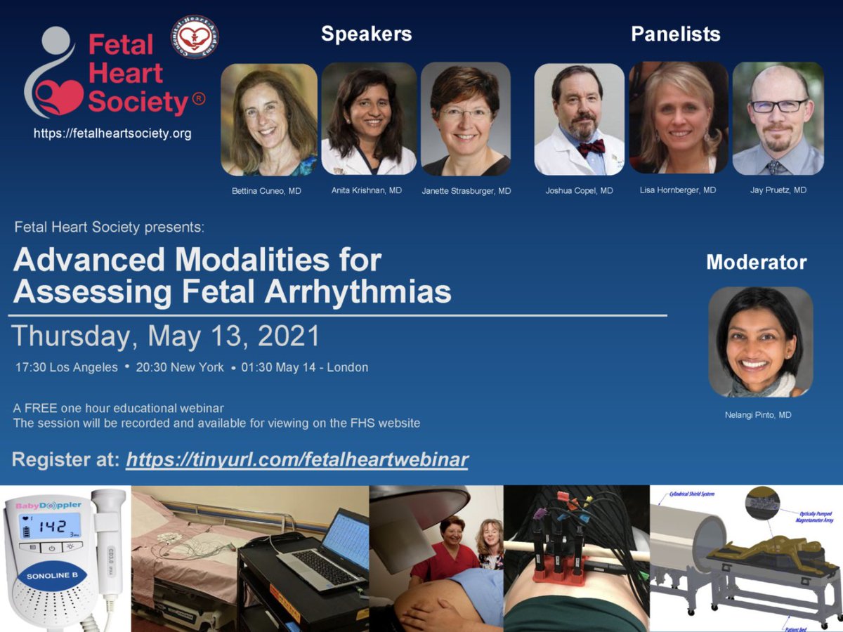 Join us! Thursday, May 13th, 2021 at 8:30 pm ET on Advanced Modalities for Assessment of Fetal Arrhythmias.