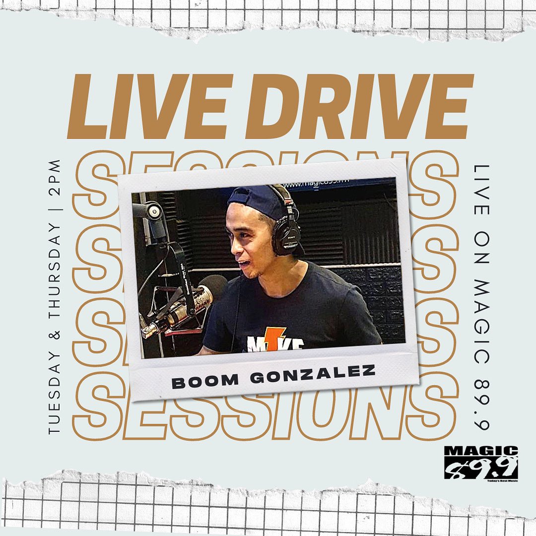 Magic899's tweet photo. Don't miss out on #LiveDriveSessions with @gamedaywithboom every Tuesdays and Thursdays, at 2pm! New live music from your favorite artists and more! 🎶 https://t.co/N8YfVQJRl5