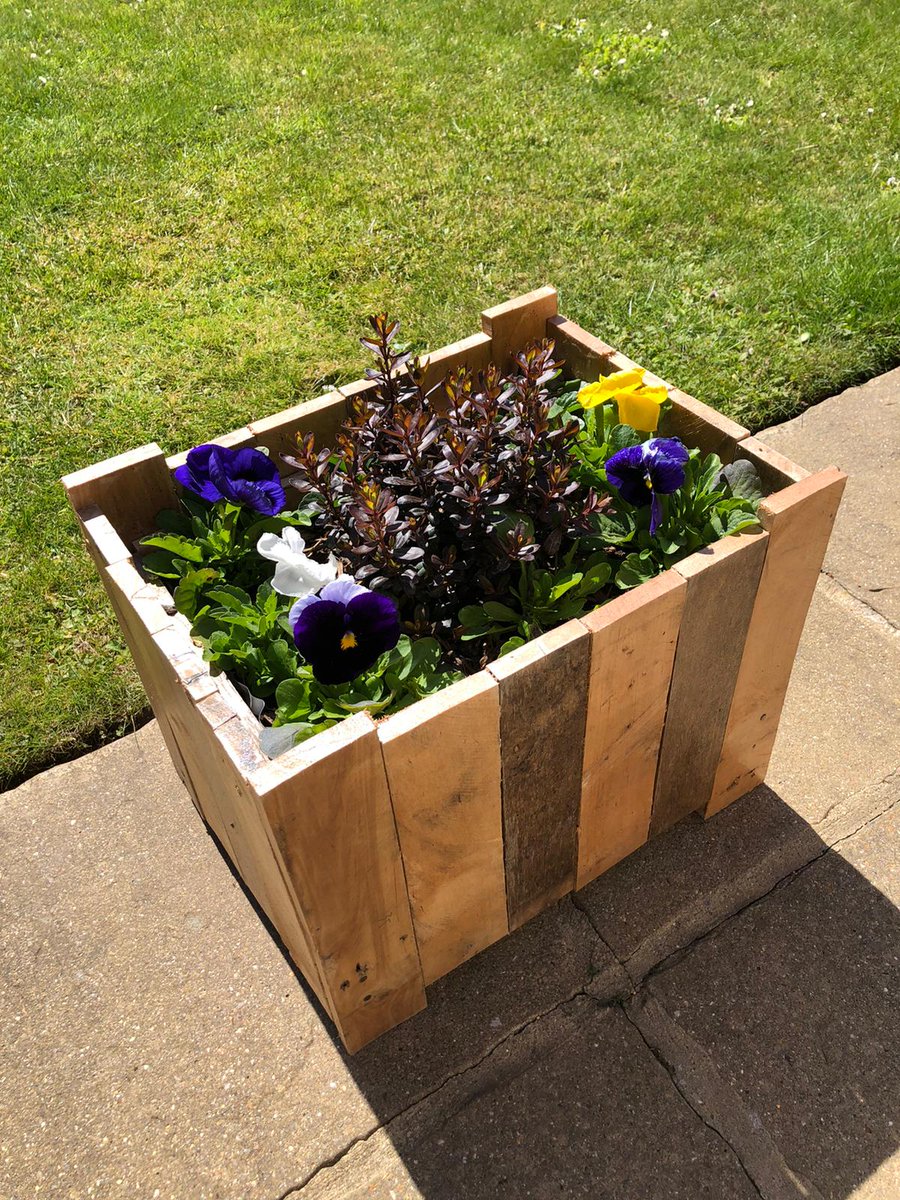 Recently acquired planter in action.  #Planter #GardenFurniture #Pallets #Leatherhead  👍