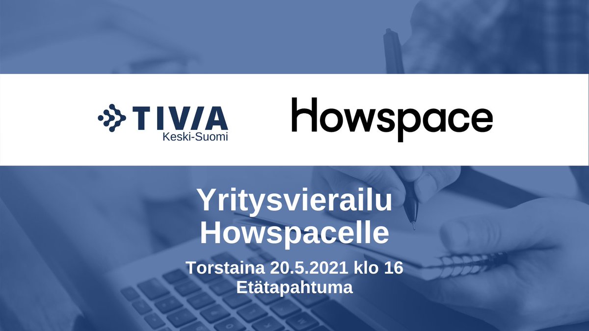 TIVIAKeskiSuomi's tweet image. Tervetuloa tutustumaan jyväskyläläiseen Howspaceen! TIVIA Keski-Suomi vierailee virtuaalisesti @howspacecom -yrityksessä torstaina 20.5.2021.
Lue lisää tiviakeskisuomi.fi/2021/05/08/yri…
#TIVIA #keskisuomi #howspace #fasilitointi #etätyö #osallistaminen