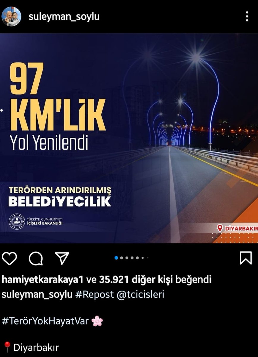 Haköz Mühendislik ve AnatoliaLed olarak Diyarbakır Büyükşehir Belediyesi Fiskaya Köprüsü için yaptığımız ANT-STILL 02 direklerimiz Sn.İçişleri Bakanımız 
<a href="/suleymansoylu/">Süleyman Soylu</a> tarafından paylaşıldı. Hep birlikte daha iyisini yapmaya, daha ileriye gitmeye devam edeceğiz.