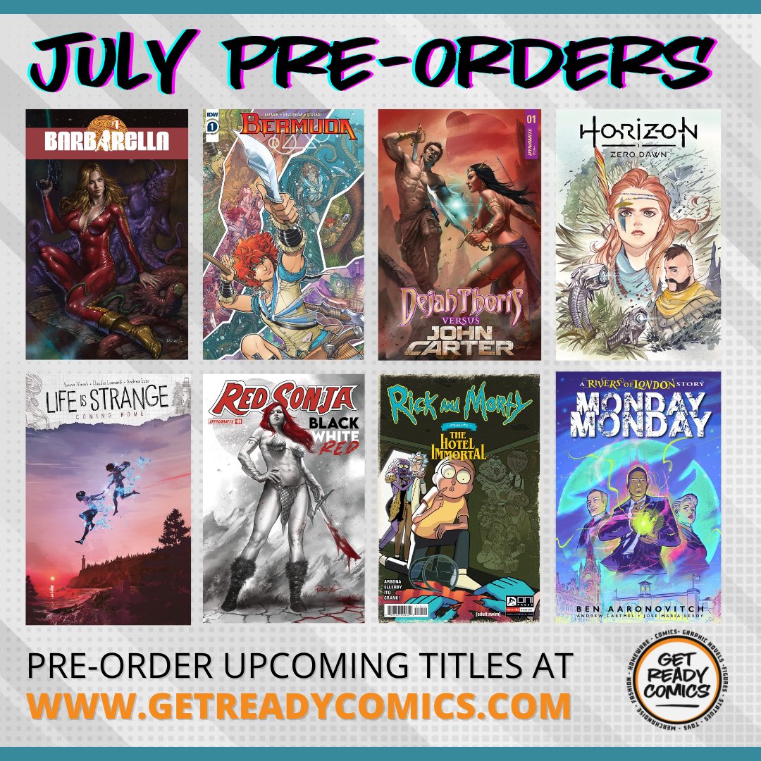 getreadycomics's tweet photo. AMAZING comic titles coming in July! - Suicide Squad-Joker, Huntress, Aliens, Shazam, Amazing Fantasy, Rick &amp; Morty, Jabba The Hutt &amp; so much more!

Help us understand demand by pre ordering the books you want 🙌🏼

https://t.co/O6AB37RHrs

#comics #comicbooks #newcomics https://t.co/ypVmIDo8j9