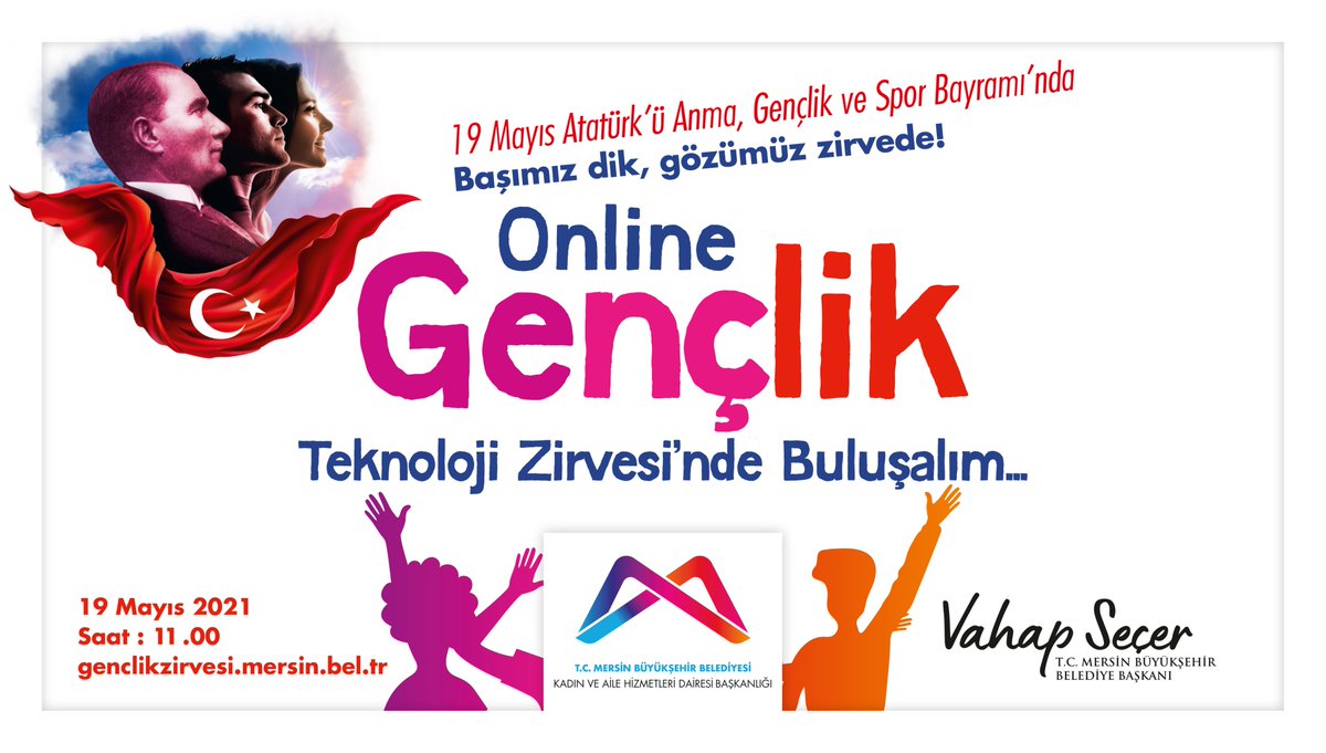 19 Mayıs'da Başımız Dik, Gözümüz Zirvede!  <a href="/mersin_bld/">Mersin Büyükşehir Belediyesi</a>

11-18 yaş öğrenciler gün boyunca teknoloji deneyimlerini 
<a href="/Microsoft/">Microsoft</a> , <a href="/NASA/">NASA</a> , <a href="/autodesk/">Autodesk</a> gibi teknoloji konusunda dünyada öncülük yapan şirketlerin uzmanlarıyla ve akranlarıyla paylaşacaklar! 

<a href="/hackath10/">Hackath10 / Hackathon</a>   #Mersin