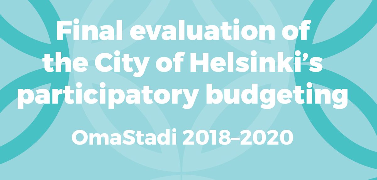 BIBU Research (@biburesearch) on Twitter photo Evaluation of <a href="/helsinki/">Helsingin kaupunki</a> participatory budgeting now available in English! Proximity democracy, equity, deliberation important tenets, as are shared goals, constant evaluation and communication. <a href="/MikkoRask/">Mikko Rask</a> <a href="/TitiErtio/">Titi Ertiö</a> <a href="/ppeekkkkaa/">Pekka Tuominen</a> <a href="/Akatemia_STN/">Strateginen tutkimus</a>
Read ➡️ bibu.fi/final-evaluati… Evaluation of <a href="/helsinki/">Helsingin kaupunki</a> participatory budgeting now available in English! Proximity democracy, equity, deliberation important tenets, as are shared goals, constant evaluation and communication. <a href="/MikkoRask/">Mikko Rask</a> <a href="/TitiErtio/">Titi Ertiö</a> <a href="/ppeekkkkaa/">Pekka Tuominen</a> <a href="/Akatemia_STN/">Strateginen tutkimus</a>
Read ➡️ bibu.fi/final-evaluati…