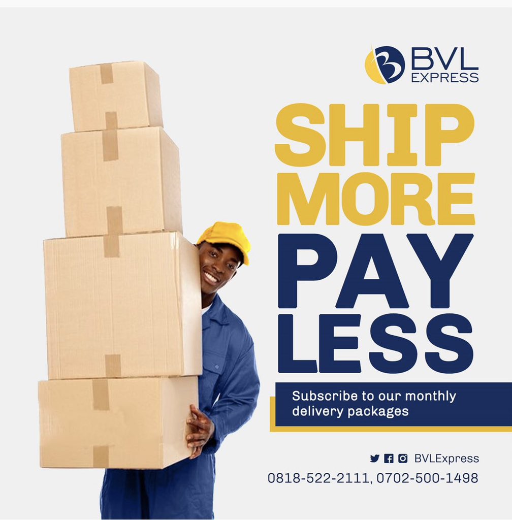 BvlExpress's tweet image. Why pay more, when you can get your items delivered to your doorstep for less?
Subscribe to our monthly delivery plan and enjoy the unbeatable discount as we deliver your goods to you.
Bvl express, your affordable and reliable logistics company.
#bvlexpress #logisticscompany