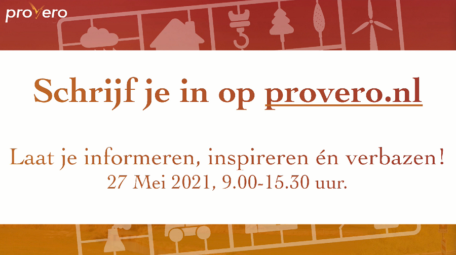 Laat je informeren, inspireren en verbazen tijdens het online Provero Congres op 27 mei a.s. Bekijk het programma op de website en meld je aan. bit.ly/3vXdG2d #omgevingswet