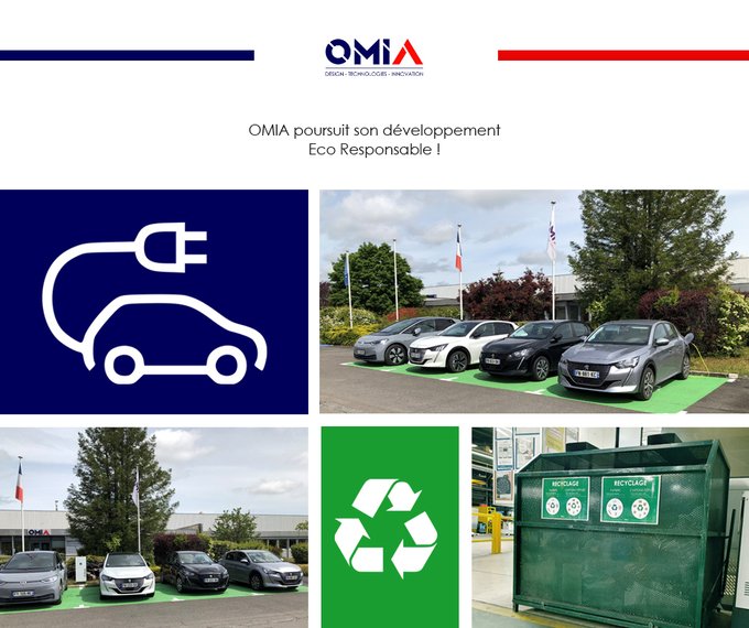 OMIA continue d’œuvrer pour la planète 🌍👍et développe son parc automobile électrique....