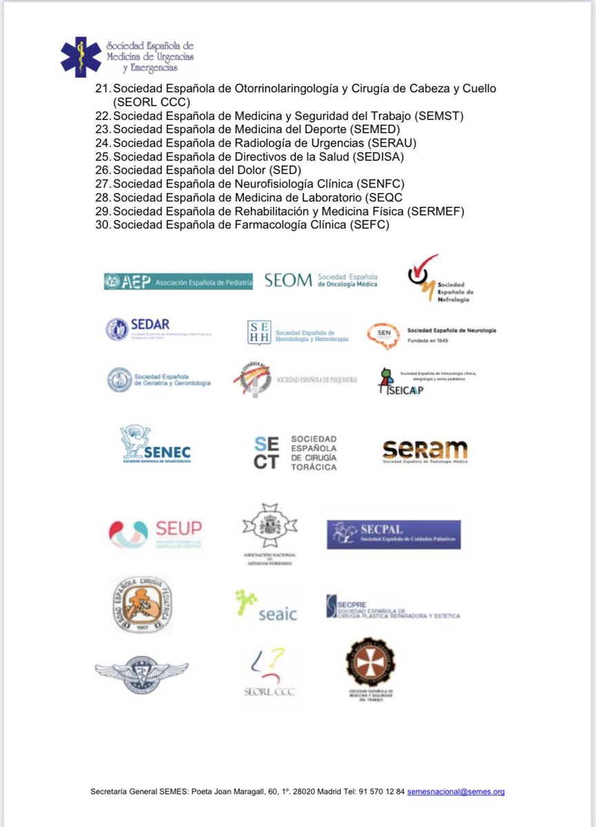 LlorensPere's tweet photo. La Sociedad Española de Medicina de Urgencias y Emergencias @SEMES_ y más de 30 Sociedades Científicas solicitan al @sanidadgob la creación de la ESPECIALIDAD PRIMARIA de “Medicina de Urgencias y Emergencias” #EspecialidadMUE @CarolinaDarias #EspecialidadUrgenciasYA https://t.co/bUELHZEAoq