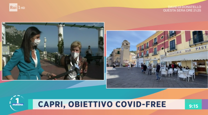 Unomattina's tweet photo. La campagna vaccinale in italia ha superato le 24 milioni di dosi somministrate. Secondo il presidente della regione campania, De luca, le due isole del golfo di Napoli Capri e Procida si dicono pronte ad accogliere turisti in sicurezza. In coll. Alessandra Barone#Tg1 #11maggio https://t.co/iWGBSaq653