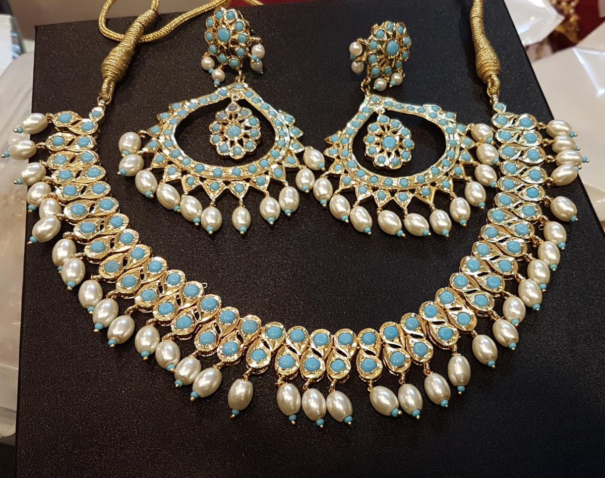 Jashnboutique's tweet photo. Firozi #Indianjewellery #Hyderabadi #choker ready to dispatch! https://t.co/3dGXYh05ET