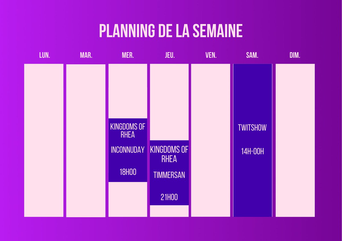 Hello !
Les Twitcheurs ont le plaisir de vous retrouver pour une nouvelle semaine de collaboration avec le studio Rheagency pour découvrir ou redécouvrir <a href="/KingdomRhea/">Kingdoms of Rhea</a> !
twitch.tv/lestwitcheurs_