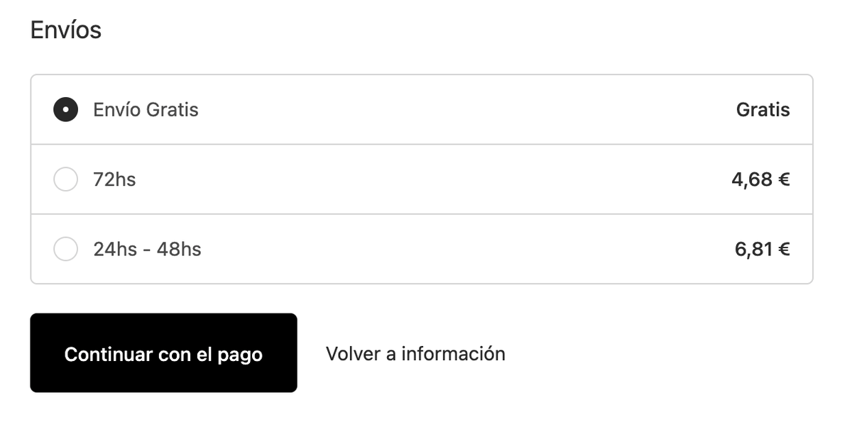 10) Step 3 - Shipping/checkout/shippingShipping details page. It contains shipping preferences and costs.