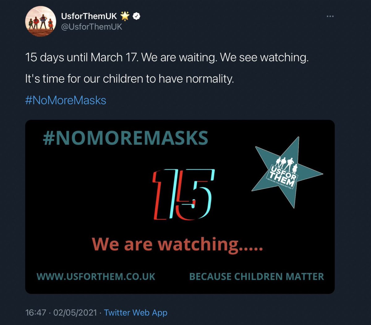 1/Hey  #UsForThem .... YOU DID THIS.... CONGRATULATIONS!                      #NoMasksInClass You successfully convinced the public that kids would be forced to  #WearAMask   in school FOREVER.