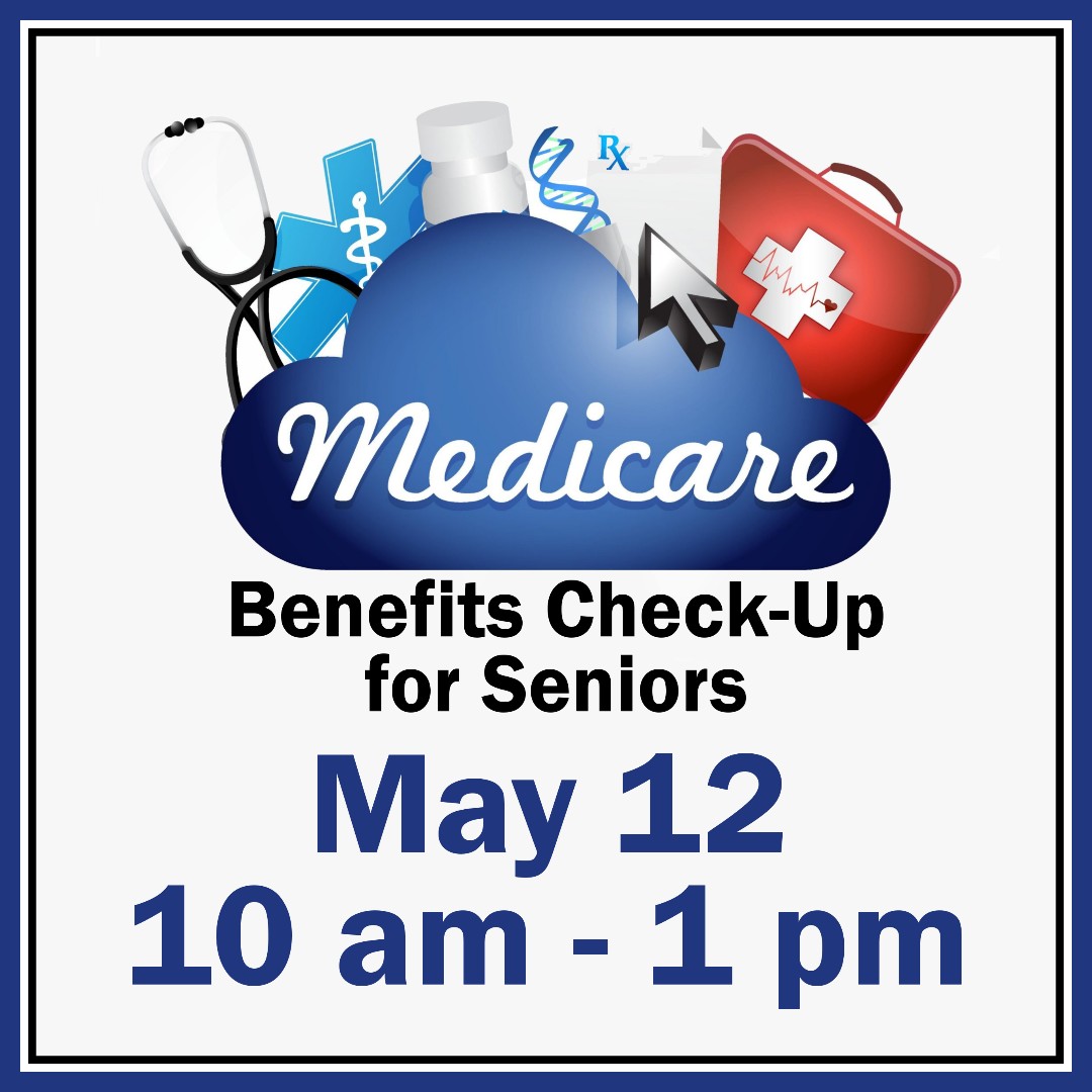 publibann's tweet image. Benefits Check-up for Seniors
Wednesday, May 12 from 10 am to 1 pm.
Medicare benefits have you confused and frustrated? We can help! No appointment necessary. Walk-in only. Go to the main floor and find the display table to speak with a representative.