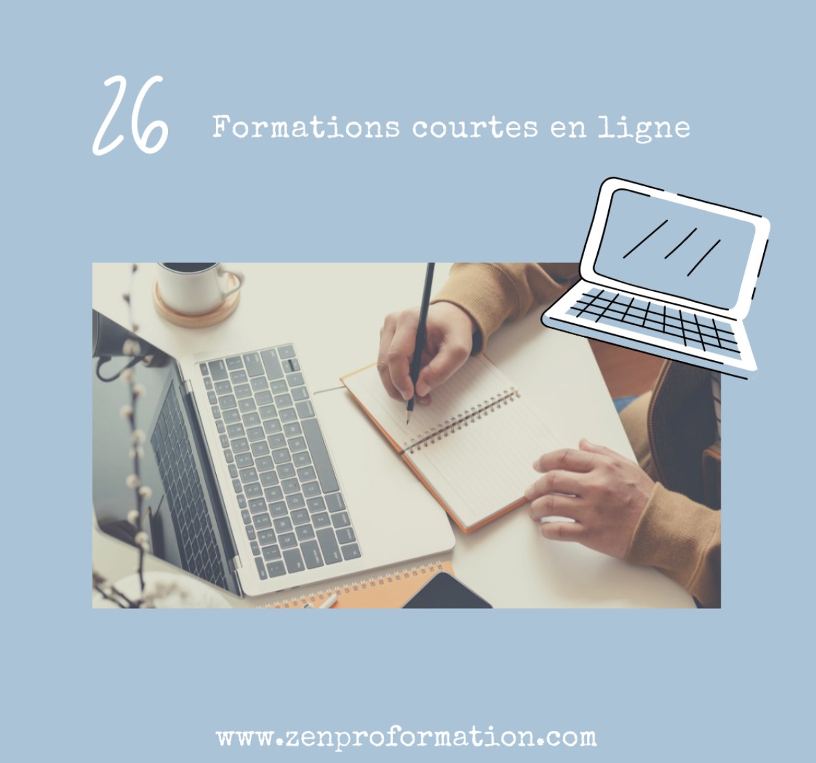 Le centre de formation ZenPro propose dans son catalogue 26 formations courtes en ligne. 💻⁠
Nos formations s'adressent aux professionnels de l'accompagnement (psychologue, coach, thérapeute...) qui souhaitent approfondir et élargir leurs compétences.
zenproformation.com/formation-en-l…
