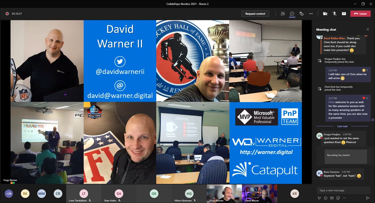 Knut Relbe-Moe (@knutrelbemoe) on Twitter photo Dream team is on at #CollabdaysNordics with <a href="/DavidWarnerII/">David Warner II</a> <a href="/theChrisKent/">Chris Kent</a> @Beau__Cameron <a href="/bernierh/">Hugo Bernier</a> sharing the Winning Combination with our attendees: Team up with the Microsoft 365 PnP Community and become a SharePoint All-Star
Still time to join here;
collabdays.org/2021-nordics/ Dream team is on at #CollabdaysNordics with <a href="/DavidWarnerII/">David Warner II</a> <a href="/theChrisKent/">Chris Kent</a> @Beau__Cameron <a href="/bernierh/">Hugo Bernier</a> sharing the Winning Combination with our attendees: Team up with the Microsoft 365 PnP Community and become a SharePoint All-Star
Still time to join here;
collabdays.org/2021-nordics/