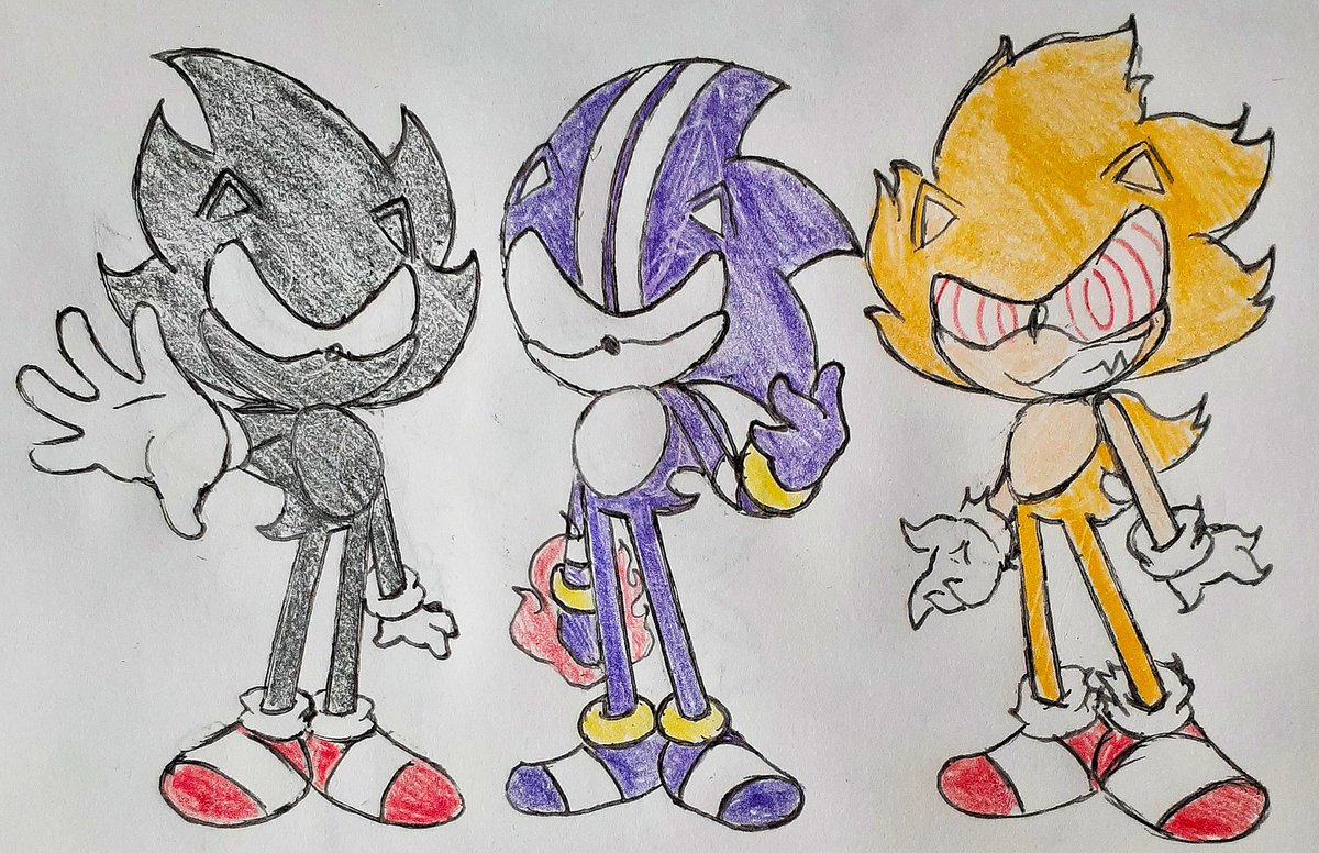 Darkspine Sonic vs Fleetway Super Sonic