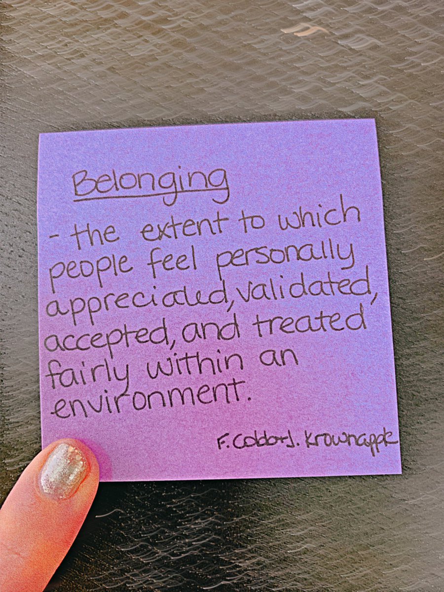 Imagine what we could accomplish if we didn’t have to spend our energy protecting ourselves? #belonging <a href="/DrFloydCobb2/">Floyd Cobb Ph.D.📚</a>