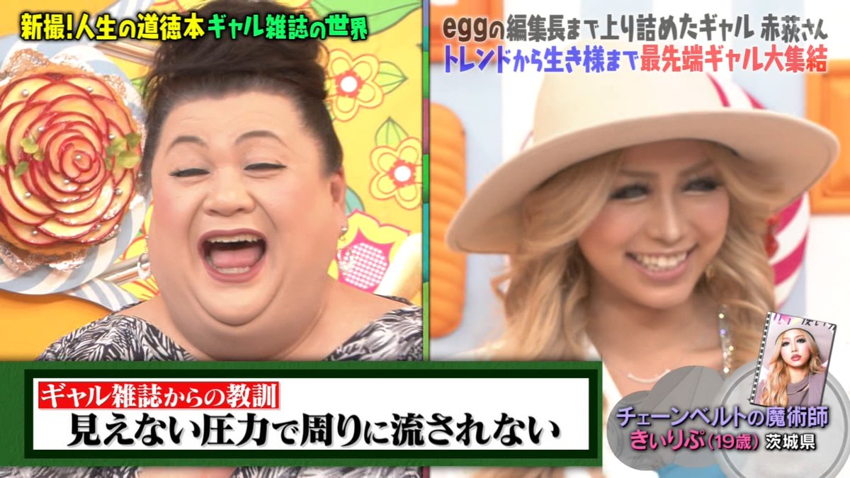 ギャルの見方が180度変わりそう 名言連発 復活したギャル雑誌 Egg 編集長と令和のギャルの生き様 マツコの知らない世界 2ページ目 Togetter