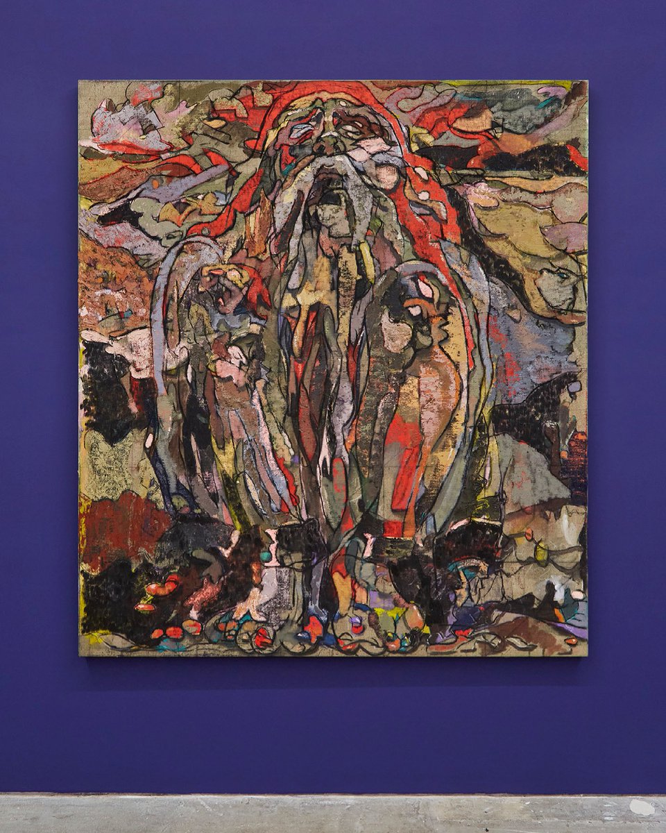 ‘Firmament/ Approach to Inmost Cave’
Oil, distemper, wax, sand and charcoal on flax
170 x 150cm
2020-21

A self portrait as a Blakean archetype at the mid point of the Hero’s Journey.

My show, ‘And Other Withered Stumps of Time’ opens Thursday 13th May 12-8pm at Castor Gallery