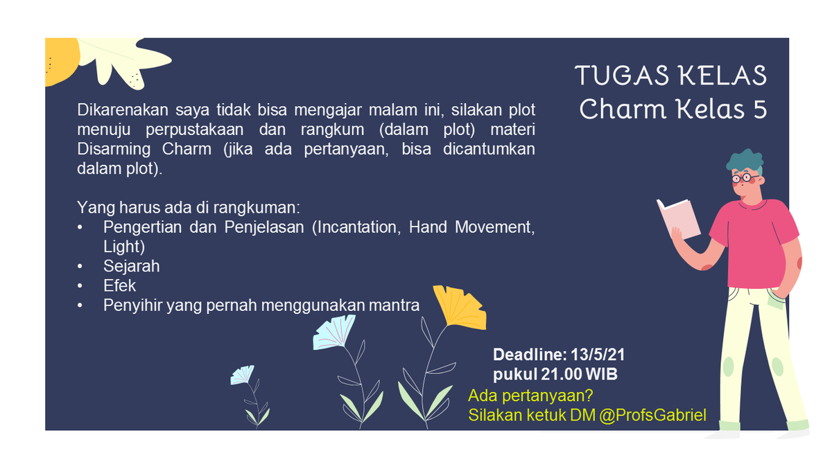 ProfsAnya's tweet image. ✨ : G5 mohon cek tugas pengganti dari Prof Gabriel. Untuk pengumpulan akan diberikan media nanti setelah Prof Gabriel kembali
