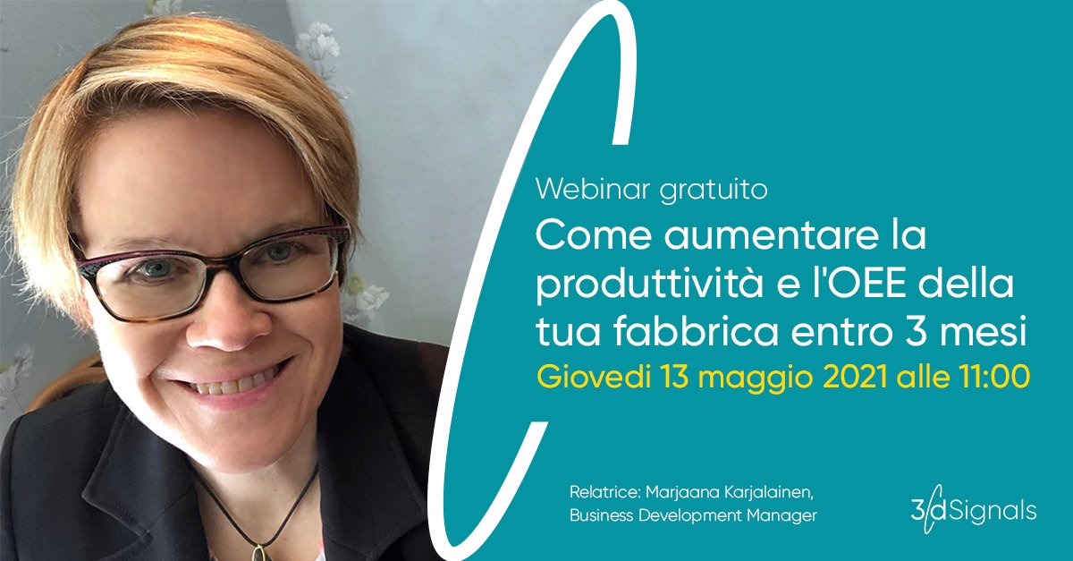 Partecipa al nostro webinar gratuito 🇮🇹 
Our free ITALIAN webinar will take place this Thursday, May 13 at 11:00 AM (CET).
Registrazione → 3dsignals.com/it-live-webina…

#3dSignals #SmartFactory #Industry40 #IIoT