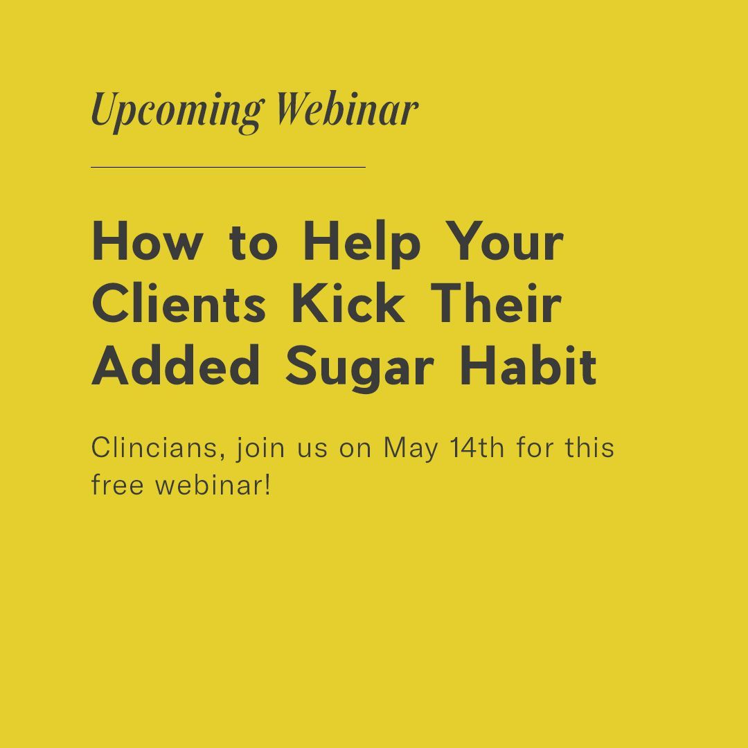 Clinicians, join Season on May 14th for our free webinar "How To Help Your Client Kick Their Added Sugar Habit". This webinar has also been approved for 1 CEU for all Registered Dietitians. See the link below to register for our free webinar.

helloseason.com/professional-e…