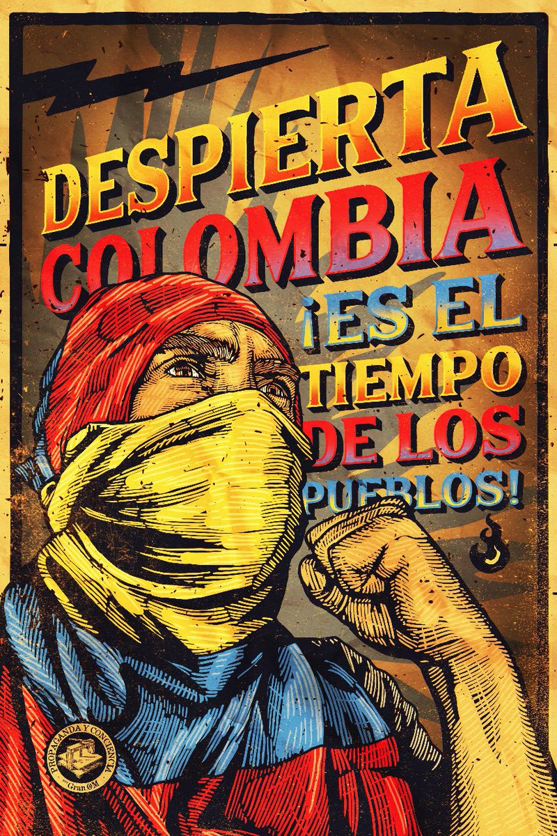 TODO EL APOYO Y CARIÑO A NUESTRXS HERMANXS DE COLOMBIA! FUERZA, AMOR Y RESPETO!

Proyecto "Propaganda &amp; Conciencia"
Cartel DESPIERTA COLOMBIA
Gran OM &amp; Co (Kloer)
May. 2021

#fuerzacolombia #soscolombia #apoyoacolombia #despiertacolombia #eseltiempodelospueblos #paronacional