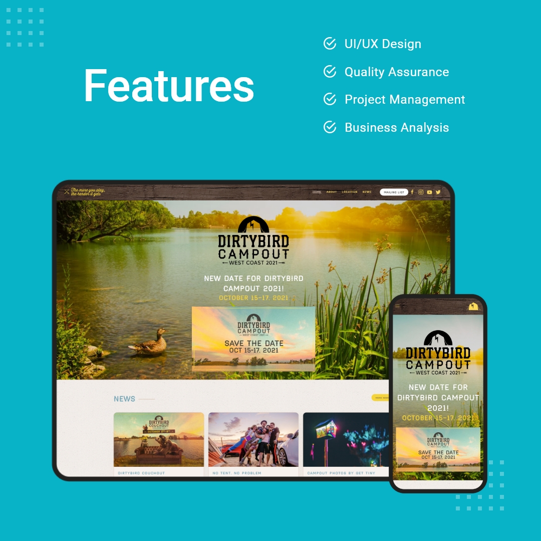 CodingPixelUS's tweet image. A glimpse of our work for, Dirty Bird Campout!
#codingpixel #developer #coding #programming #programmer #javascript #code #coder #webdeveloper #python #java #html #software #technology #webdevelopment #development #css #computerscience