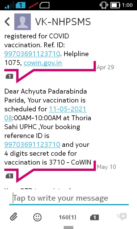 achyuta_parida's tweet photo. @HFWOdisha Please let me know after I got my appointment slot and message also then what went wrong that I could not get the vaccine https://t.co/olQ34BMMrP