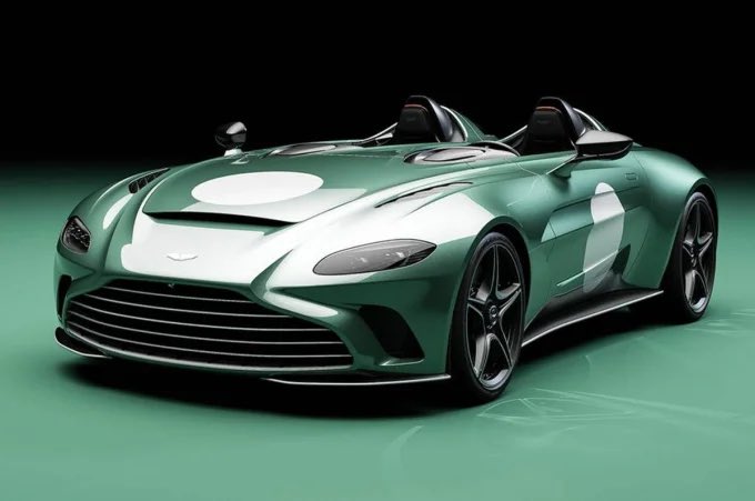 GarrageDaily's tweet photo. Aston Martin pay tribute to the DBR1 racer who won the 1959 Le Mans with this bespoke limited edition V12 Speedster. #AstonMartin @astonmartin #dailygarrage 
It comes with a 700hp, 5.2-litre twin-turbo V12 engine. Only 88 units of the V12 Speedster will be made. https://t.co/fXPuzGriwU