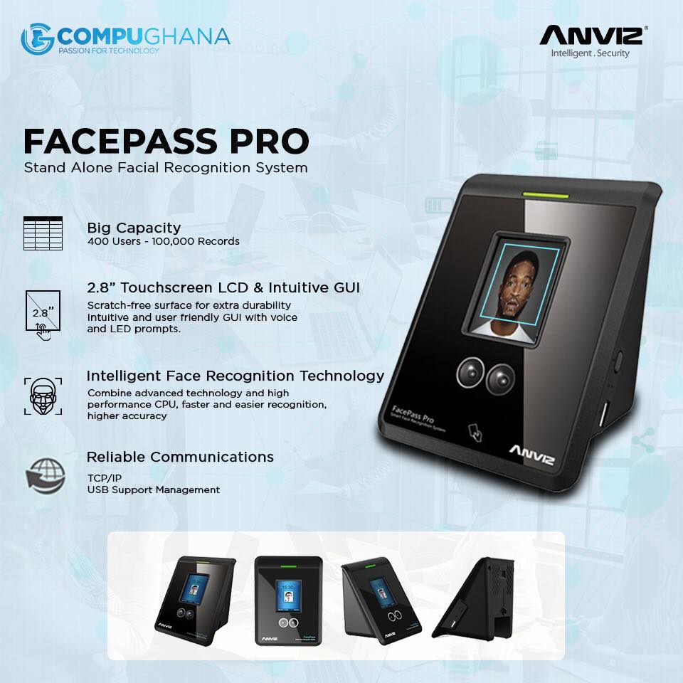Anviz Global FacePass Pro is equipped with a BioNANO core algorithm and a powerful hardware platform that ensures terminal recognition in under one second. The terminal's advanced infrared light source ensures illumination even in complete darkness.