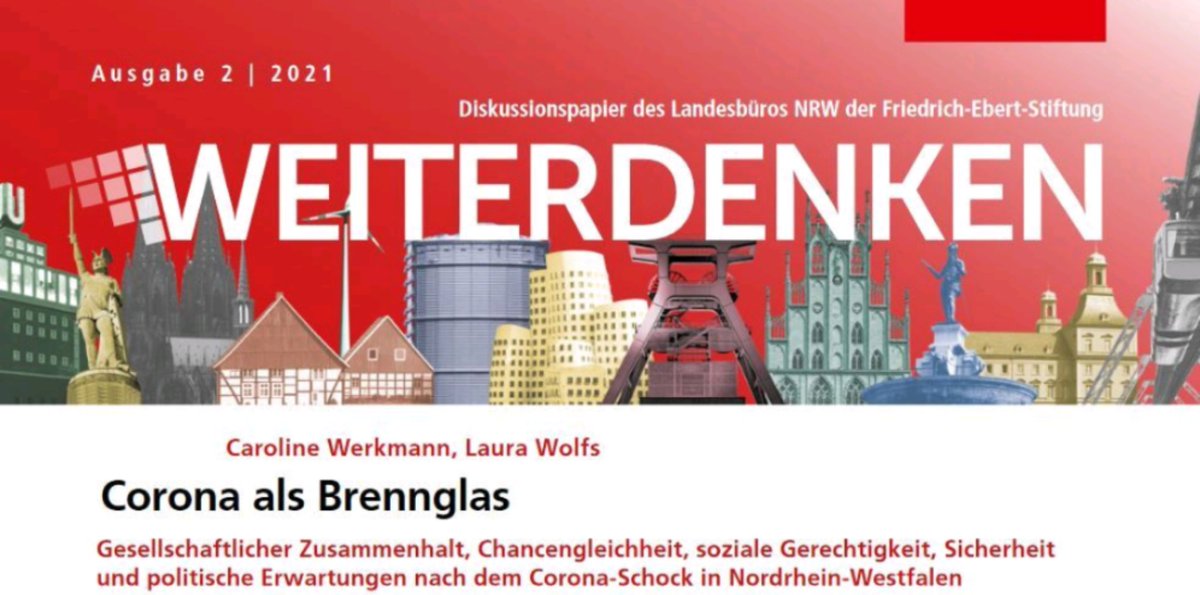 Im Januar habe ich mit Menschen aus NRW im Auftrag von@FESNRW darüber gesprochen, welchen Einfluss Corona auf ihr Leben hat. Inwiefern wirkt Corona als Brennglas? 
lnkd.in/grfwMfe #NRW  #Corona