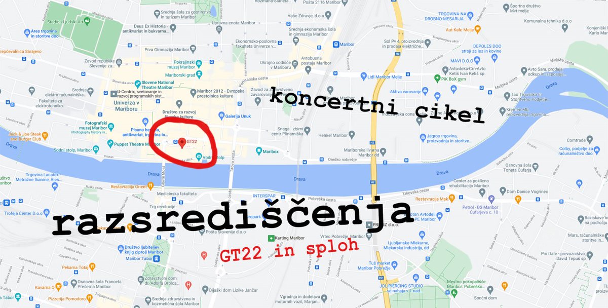 GT22_Maribor's tweet photo. Maj v GT22 >> Koncertni cikel Razsrediščenja // "Za vandala" v ulični galeriji // Zbiranje podpisov za pitno vodo // 4. pop-up shop // 5. Prestopi - https://t.co/tNPzSvUBil https://t.co/gc5CW6xBIN