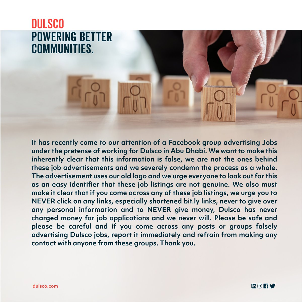 DulscoGroup's tweet image. URGENT please read: