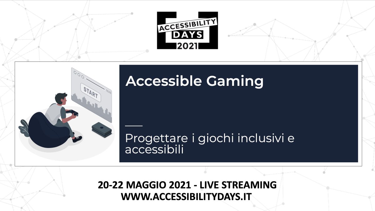 a11y_days's tweet image. 👾 #GAMEDESIGN inclusivo e accessibile
—
🎮  Team Novis Games
🗣 Arianna Ortelli
accessibilitydays.it/2021/lectures/…
—
🎮  Audio &amp;amp; Spaghetti: A Western Drama, ovvero sviluppare un audiogame per il mercato
🗣  Team Tribit
accessibilitydays.it/2021/lectures/…
—
🔵accessibilitydays.it
#a11yDays #GAAD