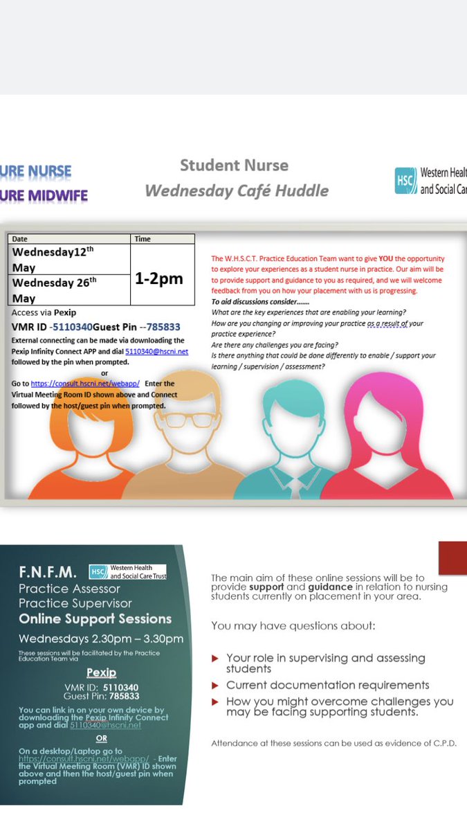 Mandy Doherty (@mandydoherty10) on Twitter photo The Practice Education Team in <a href="/WesternHSCTrust/">Western Trust</a> are facilitating On Line Support sessions for Student Nurses, Practice Supervisors & Assessors via PEXIP-May 12 session Student Nurses 1-2pm Practice Supervisors & Assessors 2.30-3.30 The Practice Education Team in <a href="/WesternHSCTrust/">Western Trust</a> are facilitating On Line Support sessions for Student Nurses, Practice Supervisors & Assessors via PEXIP-May 12 session Student Nurses 1-2pm Practice Supervisors & Assessors 2.30-3.30