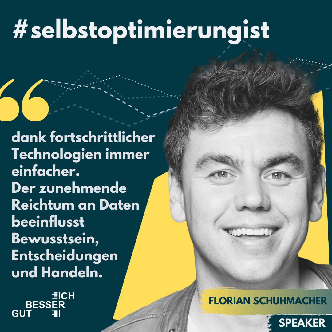 mastertagung's tweet image. #selbstoptimierungist
Florian Schuhmacher ist Gründer von @quantifiedself in Dt. 

Sein Vortrag am 17.05.: 
“Self-Tracking mit Smartwatches, Gesundheits-Apps und Gentests. Was ist technisch möglich und was wird genutzt?”. ⚙️⌚📈

#gutbesserich
#digitalevent
#tagung
#selftracking