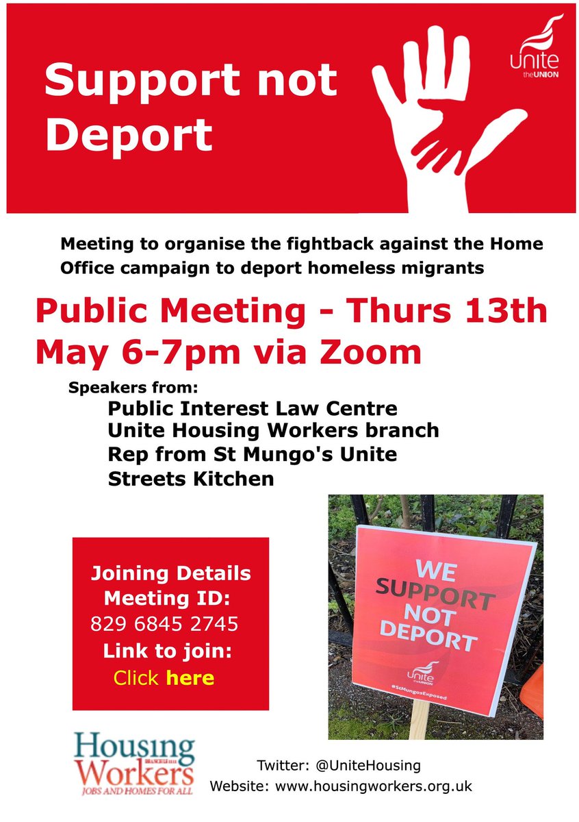 streetskitchen's tweet photo. 🚨IMPORTANT meeting the THURSDAY
Please join @UniteHousing @publiclawcentre & others as we build resistance to life threatening racist home office policies.
Details: https://t.co/NSnAwqWU99
#SupportNotDeport #GiveAshift https://t.co/KNKGuUGbGM