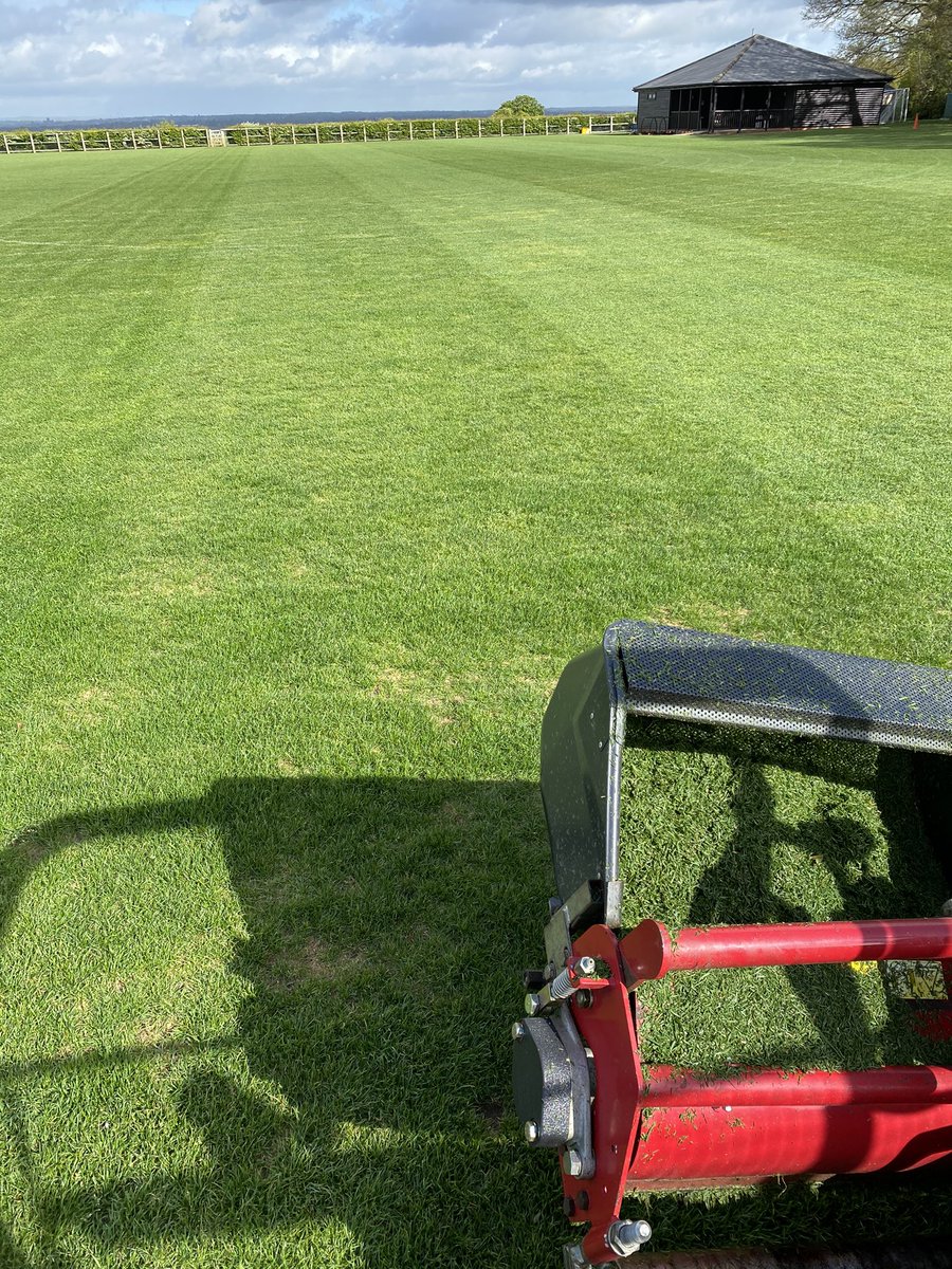 Temps up and rainfall = taking lots off #grounds #grass