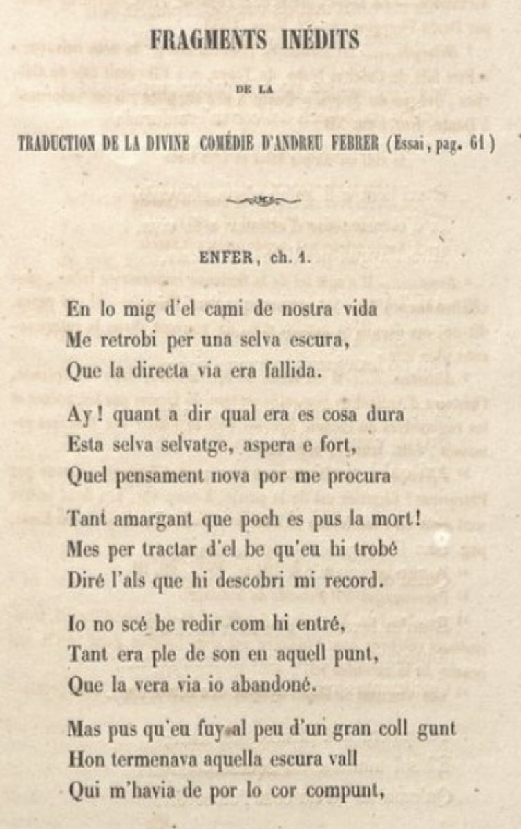 En @EstudiUpvd, la Biblioteca digitalitzada de la <a href="/upvd1/">Université Perpignan</a>, trobareu tresors com aquest, la traducció de La Divina Comèdia de Dante per Andreu Febrer: «En lo mig d’el cami de nostra vida...», 
i moltes obres rosselloneses... Vos convidem a fer una ullada!
