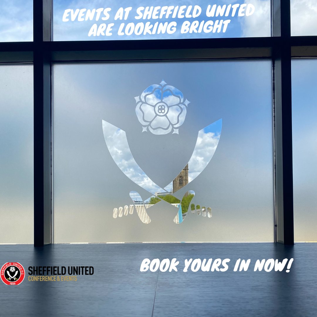 The sun is shining and we're ready and waiting to take your bookings from 17th May, following the Prime Minister's announcement last night!

Give us a call on 0114 3503744 (option 7) or email events@sufc-sales.co.uk to book your conference or event 📞📧