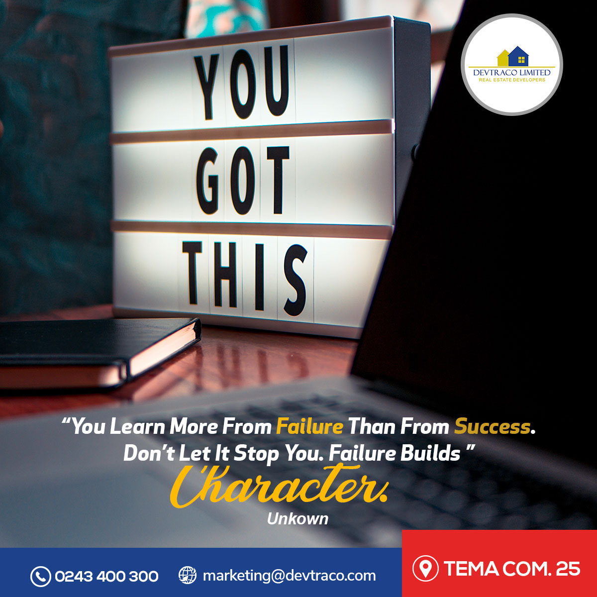 DevtracoLimited's tweet image. You  Got This! 
#DevtracoCourts #DevtracoLimited #RealEstateGhana #Faith #Hope #Life #Move #Safe