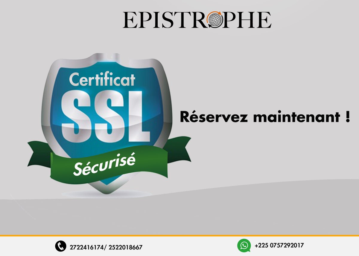 EpistropheCI's tweet photo. Rendez légitime votre site web avec un certificat SSL DV
C’est possible chez nous !
Plus d’infos: https://t.co/xDkW3NfxxO
WhatsApp: 0757292017
Fixe: 2522018667
#EpistropheCI #NomDeDomaine #HébergementWeb
#SiteWeb #CommunicationDigitale
#SEO #CI #SSL #MailPro https://t.co/hPbGTdiCLT