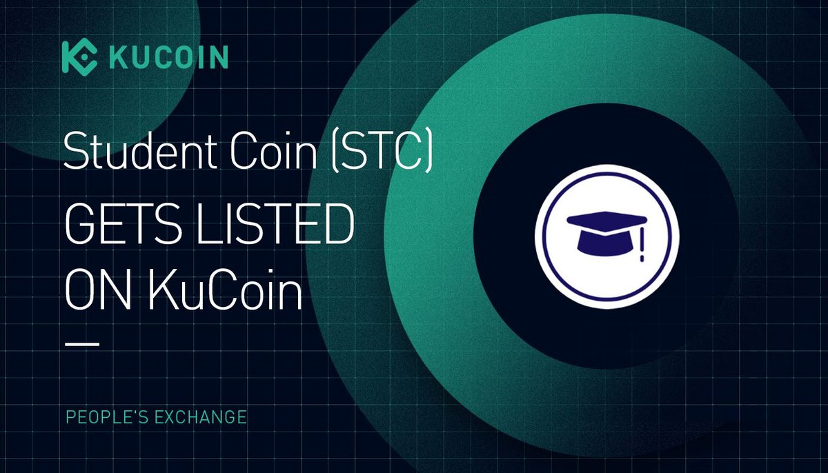 📢 NEW LISTING

<a href="/studentcoinorg/">Student Coin</a> $STC Gets Listed on #KuCoin!

🔹Pairs: STC/USDT, STC/BTC
🔹Deposit: now open (supported network: ERC-20)
🔹Trading: 11:00 on May 12, 2021 (UTC)
🔹Withdrawal: 10:00 on May 14, 2021 (UTC)

Details: kucoin.com/news/en-studen…
